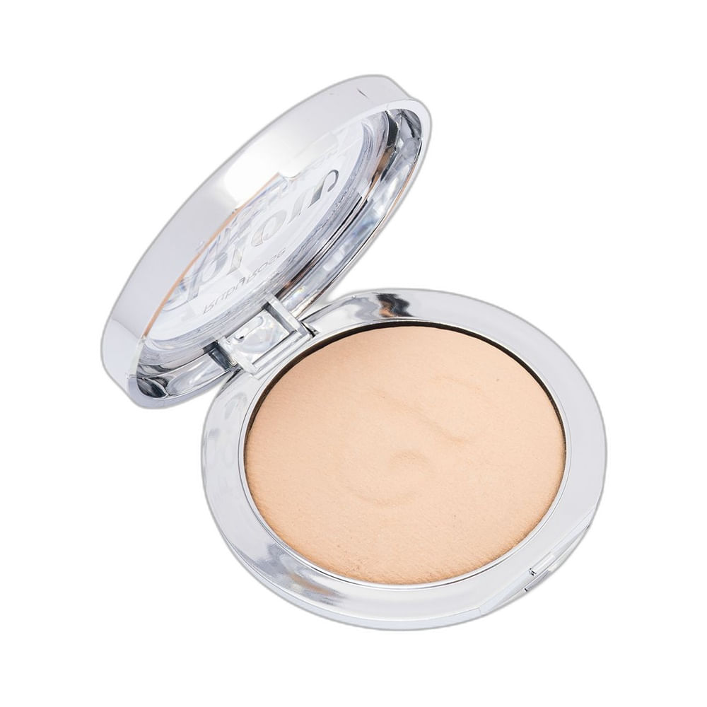 Pó Compacto Facial Ruby Rose Blow Baked Filter PB30 em close, destacando a cor marrom claro